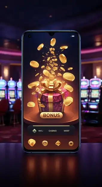 Présentation des bonus et promotions Casino Coolzino avec jetons, cartes et symboles de gains